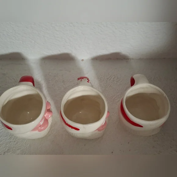Vintage Santa Claus Mugs Set of 3 Japan Winking Santa - Picture 10 of 16